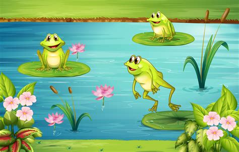 The information does not usually directly identify you, but it can. Three frogs living in the pond - Download Free Vectors ...