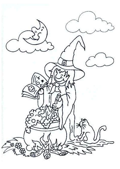 Coloriage Halloween Sorciere Sur Hugolescargot Com