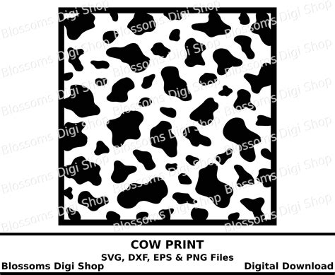 Cow Print Svg Files Clipart Print Ai And Svg Digital Download Cricut Cut Files Cow Spots Digital