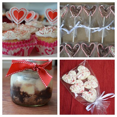 Valentines Day Treats Vanilla Candy Hearts With Peppermint Topping