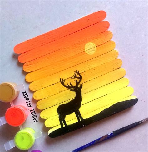 Popsicle stick frames are both fun and easy to make. Painting on ICECREAM sticks | Popsicle art, Popsicle stick ...