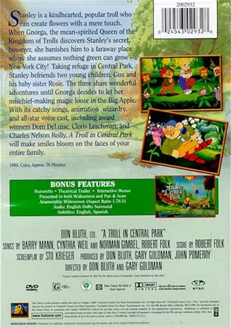 Dom deluise, phillip glasser, tawny sunshine glover and others. Troll In Central Park, A (DVD 1994) | DVD Empire