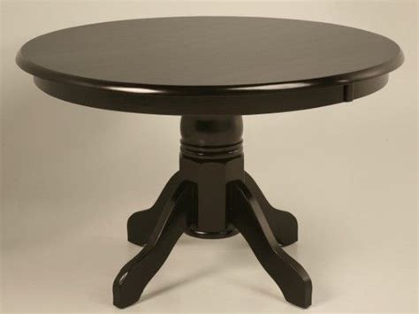 Whether you want a small 48 round top or a large 54 round dining table set, we offer each set with a glass top, wood top and marble tops. 48" Black Painted Round Dining Table for Sale | Old Plank ...