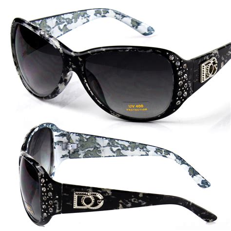 new dg eyewear womens rhinestones wrap sunglasses fashion shades bling celebrity ebay