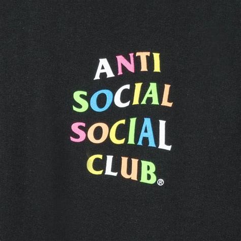 Anti Social Social Club Ds Aw19 Assc Rainbow Logo Frantic Black Assc Ds