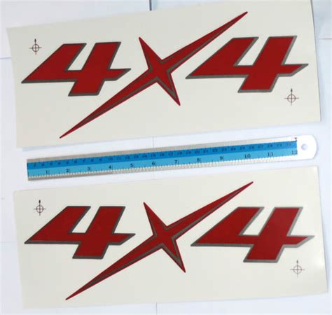2pc 4x4 Logo Sticker Badge Decals For Dmax D Max Hilux Vigo Ranger Bt50