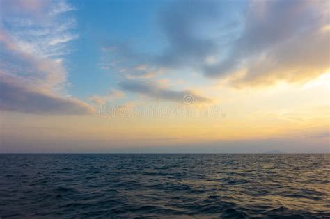 Beautiful Sky Sunset On The Sea View Stock Photo Image Of Horizon