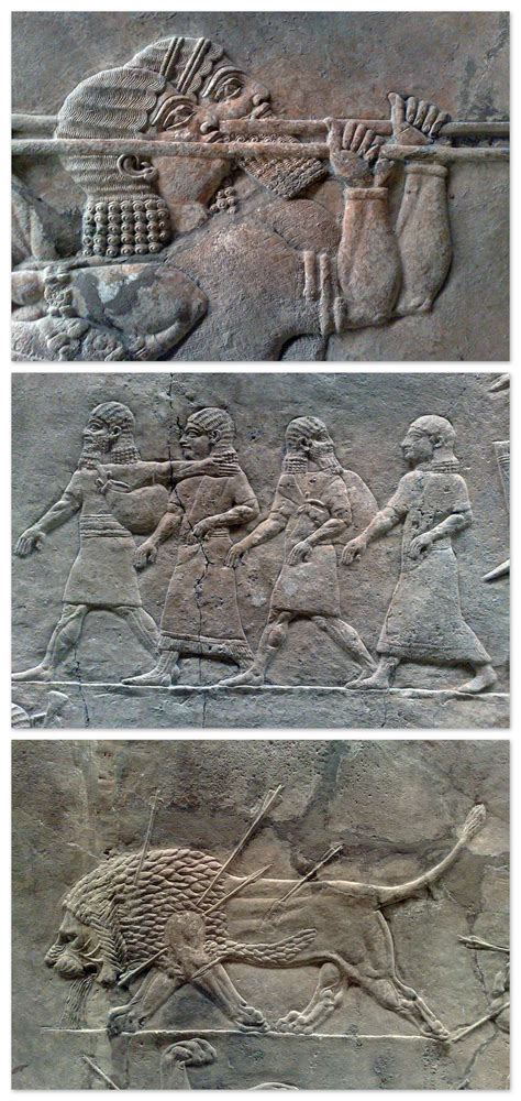 The Royal Lion Hunt Assyrian Reliefs About Bc From Nineveh