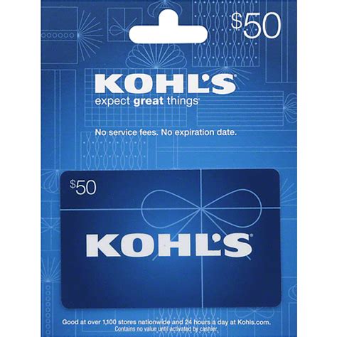 Pay for all kohl's purchases with your kohl's card to automatically earn yes2you rewards. Kohl's Gift Card $50 | Shop | Ron's Supermarket