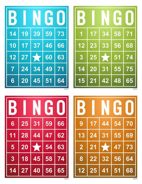 1000 Bingo Cards Pdf Download 1 2 And 4 Per Page Instant Printable Fun
