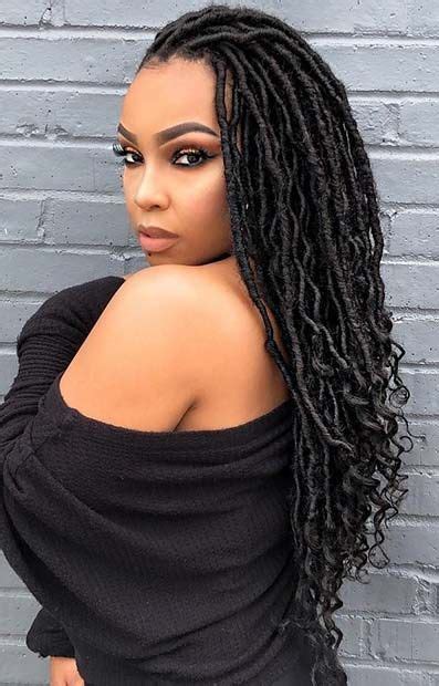 40 faux locs protective hairstyles to try with full guide coils and glory box braids