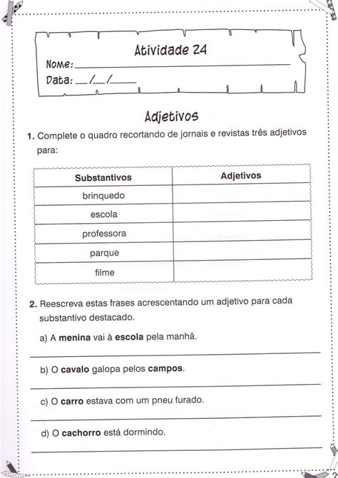 GramÁtica 5° Ano 70 Atividades ExercÍcios P Imprimir Portal Escola