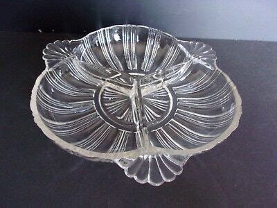 Vintage Hazel Atlas Clear Glass Section Relish Dish Ebay