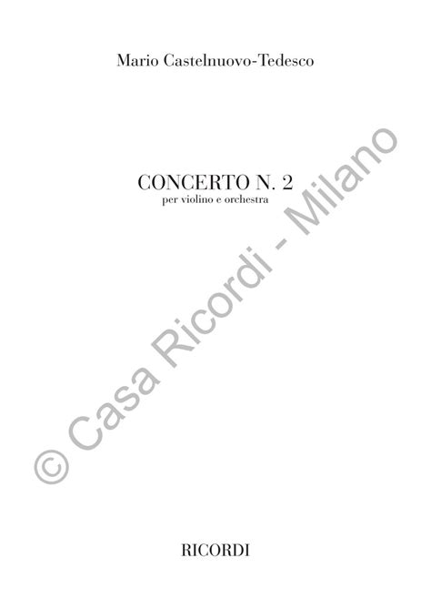 Castelnuovo Tedesco Violin Concerto 2 Profeti