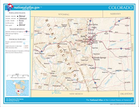 Large Detailed Map Of Colorado State Colorado State Large
