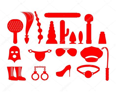 Sex Icons For Bdsm Sextoys For Xxx Knut And Gag Leather Whip — Stock Vector © Popaukropa