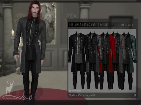 Modern Victorian Gothic Male Gothic Outfit Minuit By Dansimsfantasy At