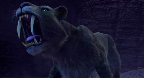 An Animated Bear With Its Mouth Open And Teeth Wide Open In Front Of A