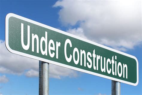 Under Construction Free Of Charge Creative Commons Green Highway Sign