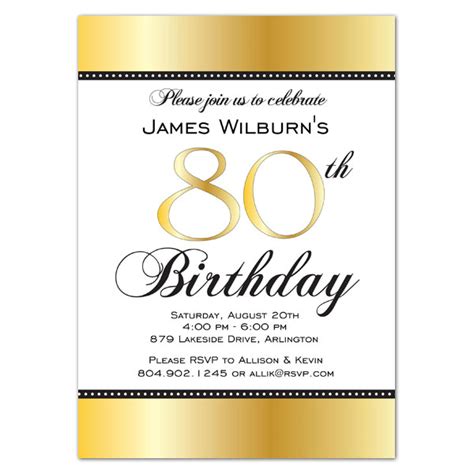 😉 ) but i also have a bad habit of writing lists or partial lists, then losing we are a participant in the amazon services llc associates program, an affiliate advertising program designed to. Golden Celebration 80th Birthday Invitations | PaperStyle