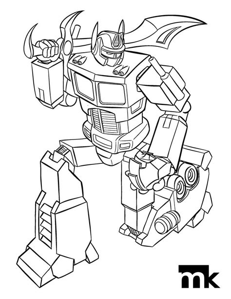 Optimus Prime Coloring Page By Markpkelly On Deviantart