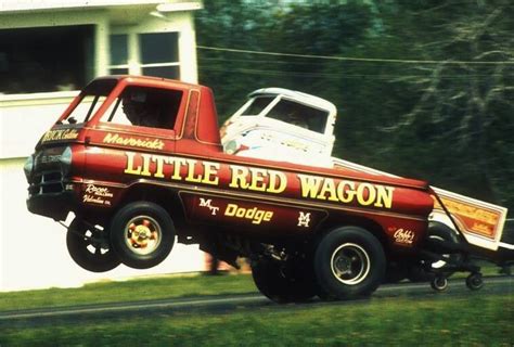 Vintage Drag Racing Wheelstanders Little Red Wagon Drag Cars