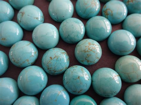 12x6mm Natural Turquoise Gemstone Cabochon Dyed Dome