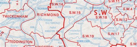 Greater London Postal Districts And Postal Codes 1964 Old Vintage Map Chart