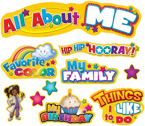 Find high quality all about me clipart, all png clipart images with transparent backgroud can be download for free! All About Me Mini Bulletin Board Display Set - TCR5334 ...