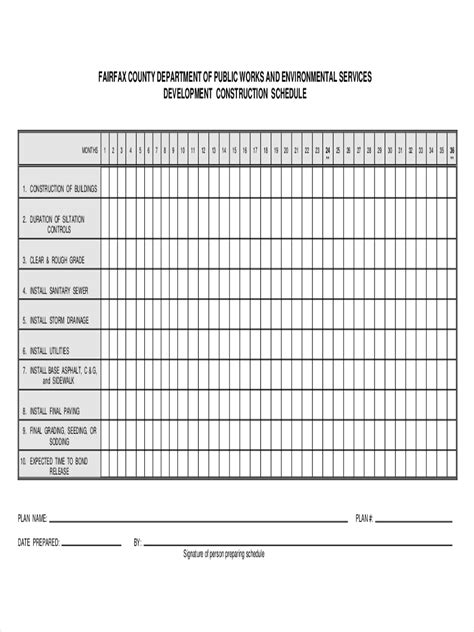 Construction Schedule Examples 38 In Pdf Excel Ms Word Numbers