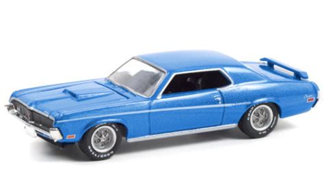 Diecast Model Cars Mercury Cougar 164 Greenlight Eliminator Metallic Bluedekor 1969