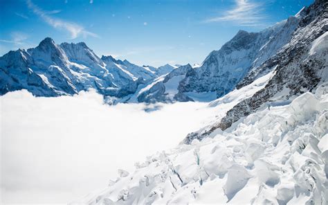 Desktop Wallpaper Bernese Alps Of Switzerland Mountains