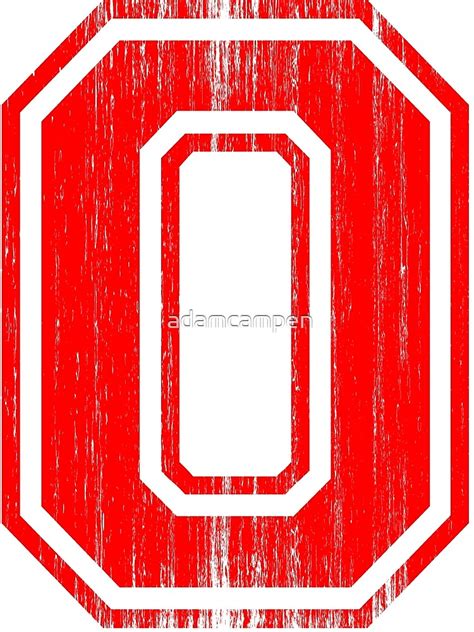 Big Red Letter O Art Print By Adamcampen Redbubble