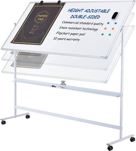 Buy Large Mobile Rolling Magnetic Whiteboard Adjust 360° 70 X 36
