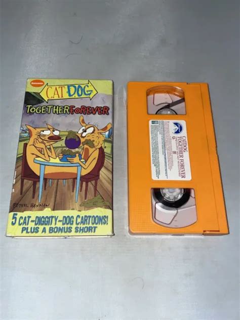 Vhs Nickelodeon Catdog Together Forever Vhs 1999 Orange Tape 1395