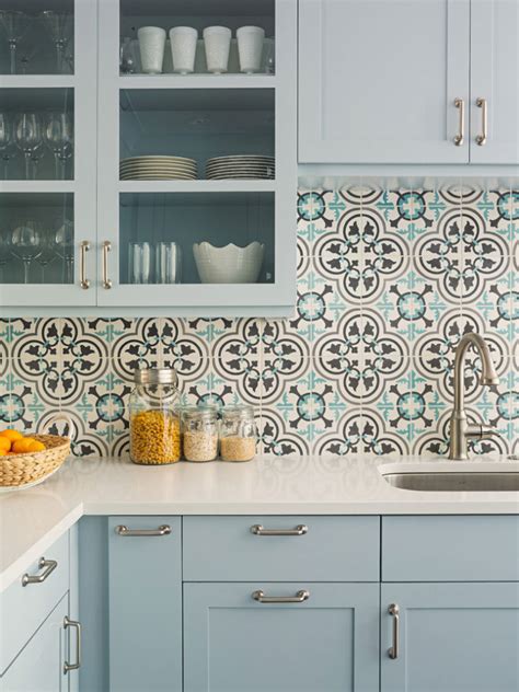 Choose from a variety of colours and finishes at affordable prices. Design Inspiration: Encaustic Tile Backsplash - Gem Cabinets
