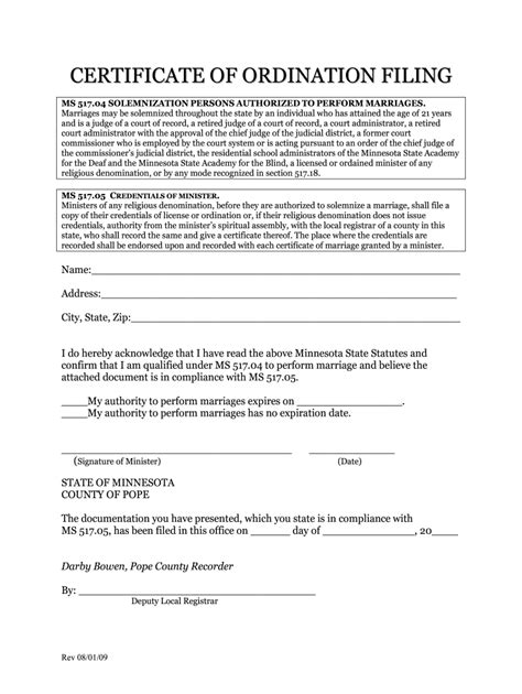 Editable Deacon Ordination Certificate Template Fill And Sign