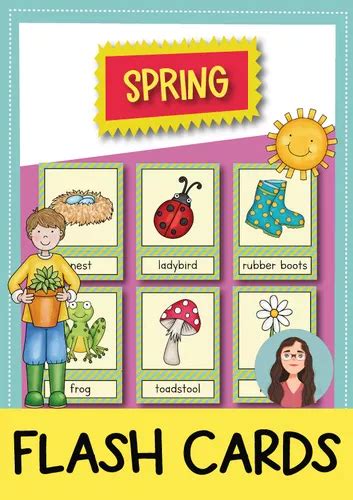 Spring Flash Cards La Primavera Tarjetas Con Imágenes Inglés