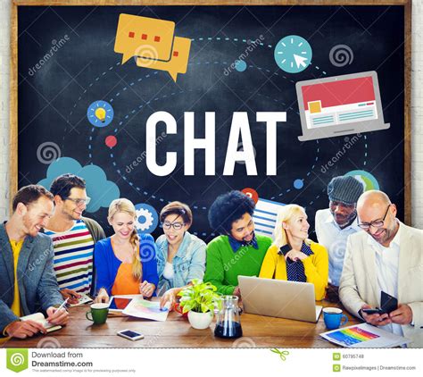 Chat Chatting Online Messaging Technology Concept Stock Photo - Image of connection, laptop ...