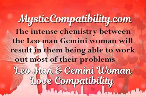 Leo Man Gemini Woman Compatibility Mystic Compatibility