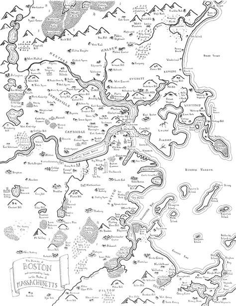 Maps Of The United States Drawn In The Style Of J R R Tolkien Geek