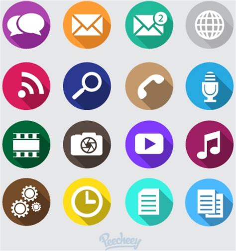 Mobile Phone Icons Vectors Graphic Art Designs In Editable Ai Eps