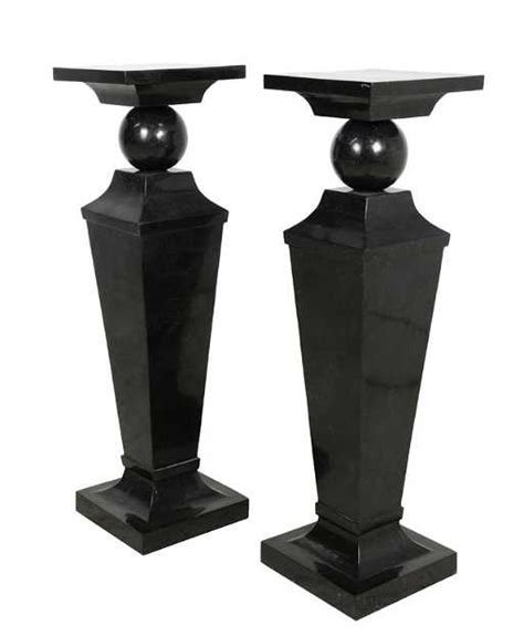 A Pair Of Neoclassical Style Faux Granite Pedestals 20t