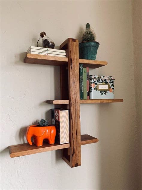 This milo modern wall shelf is a beautiful piece that is perfect for any corner needing a boost in utility and fashion. Shift Shelf -- Modern Wall Shelf, Solid Cherry for Hanging Plants, Books, Photos. Handmade, Wood ...