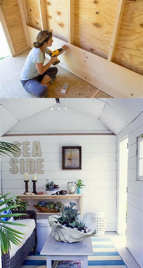 Diy shiplap cost, plywood only = $111.84 for every 200 sq ft of wall space. DIY Pallet Wall: 25 Best Accent Wood Wall Tutorials | Ship ...