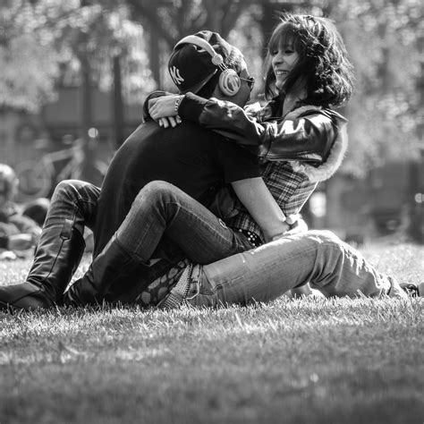 free images person black and white people paris youth sitting park romance romantic