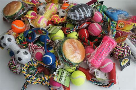Bulk Assorted Pet Dog Squeaky Chew Rope Ball Rubber Large