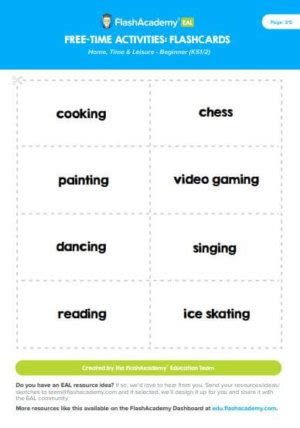 Free Time Flashcards FlashAcademy