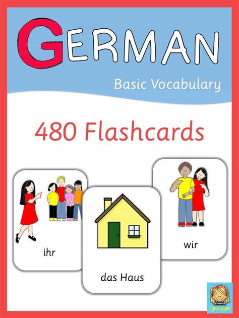 German Flash Cards Basic Vocabulary Aprender Alemão Idioma Alemão