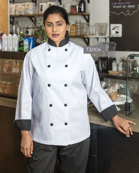 Spun Polyester Chef Coat With Plastic Buttons Premium Uniforms